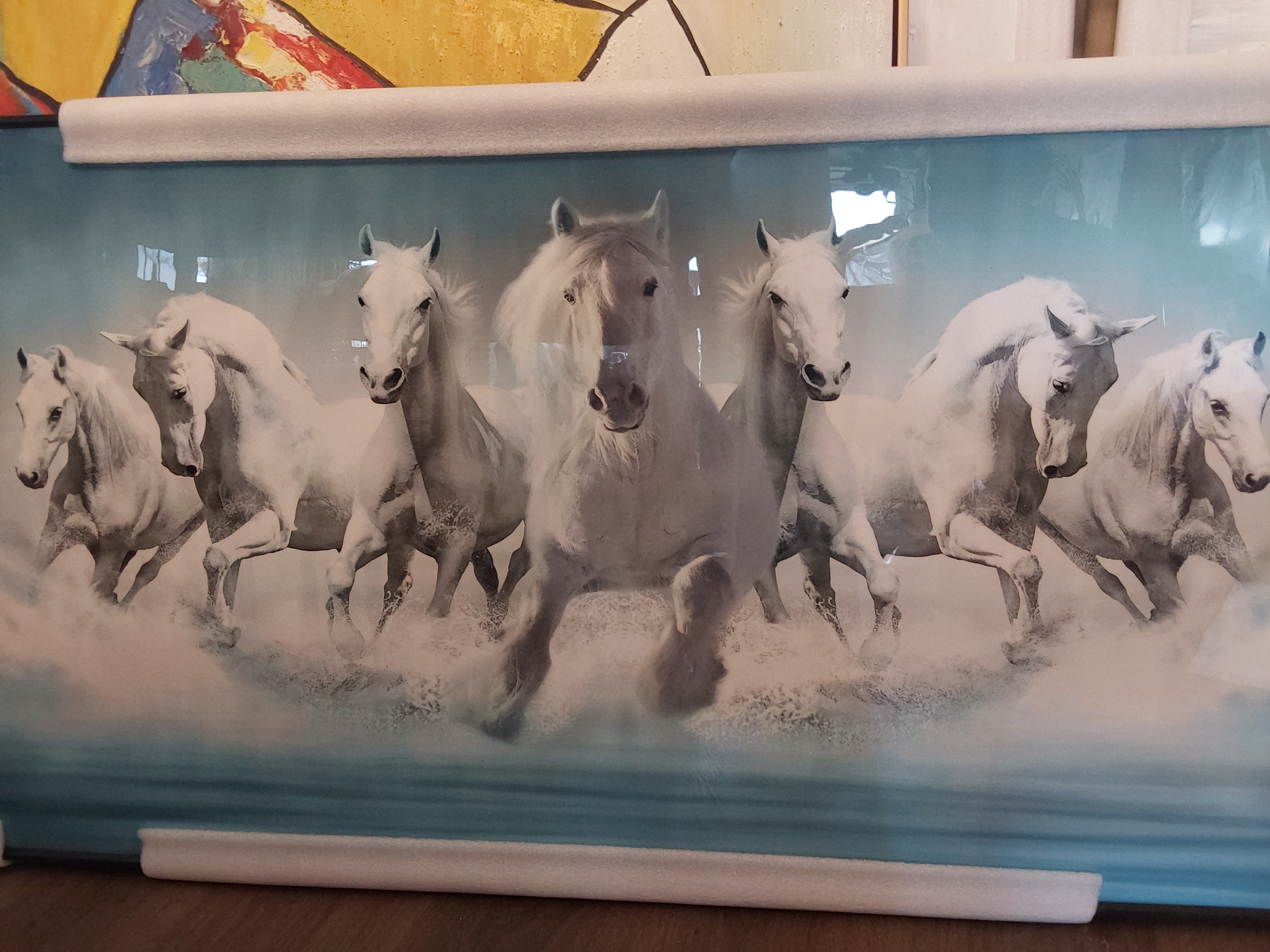 Porcelain 7 Horses Painting