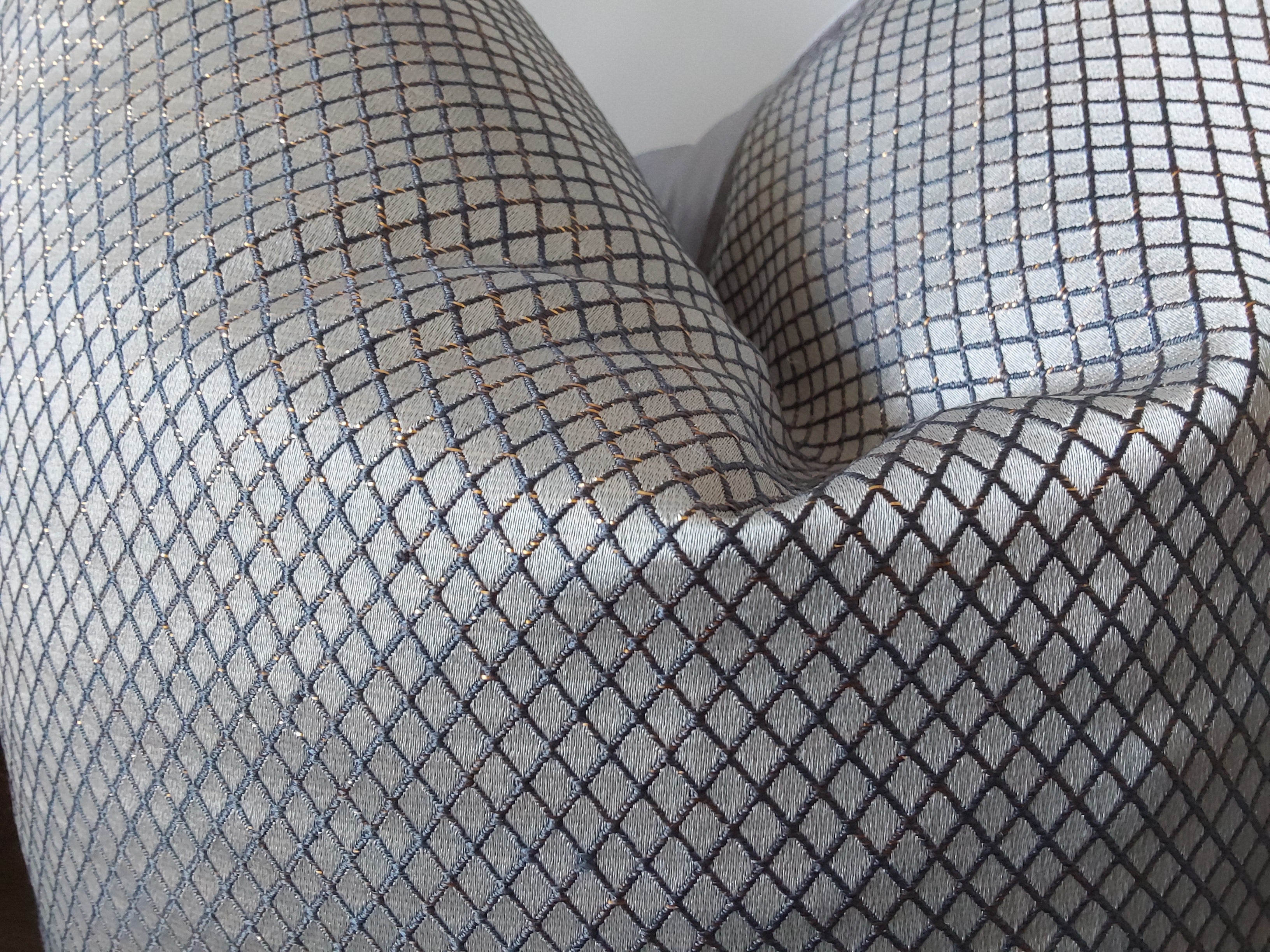 Silver Checkered Pattern Cushion