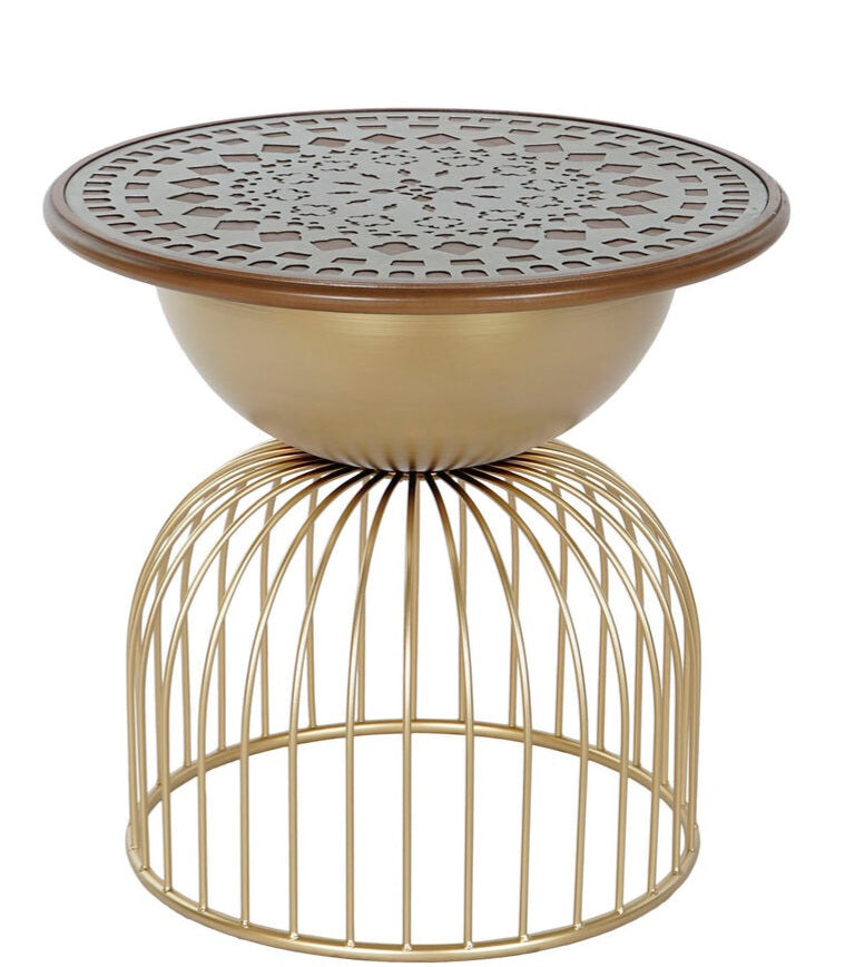 Cage Accent Brass Table