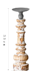 Carved Wooden Candle Holder