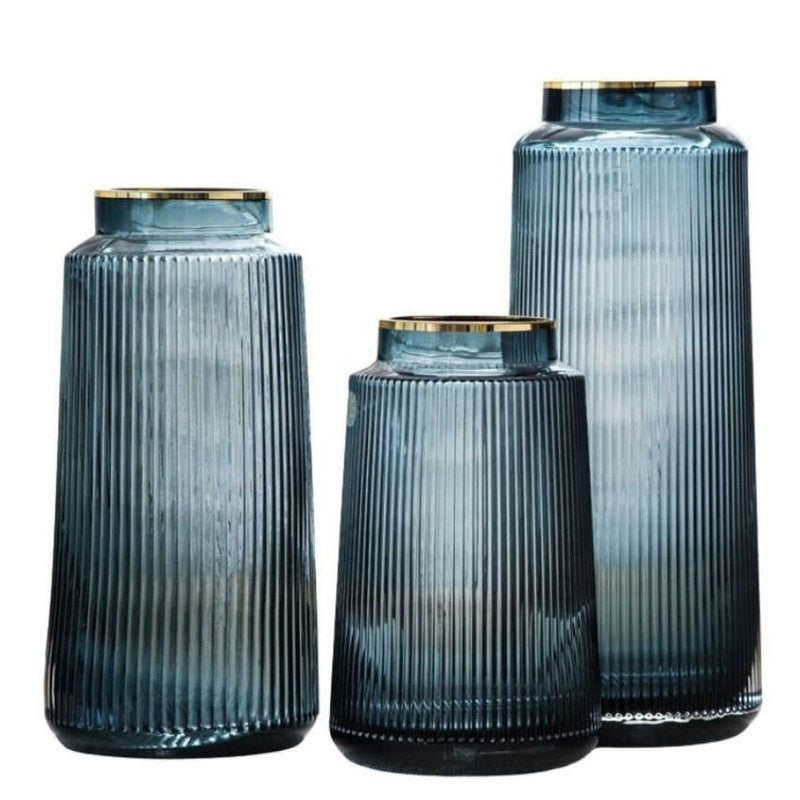 Blue Vase With Golden Edge