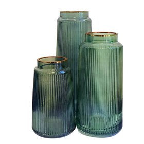Green Vase With Golden Edge