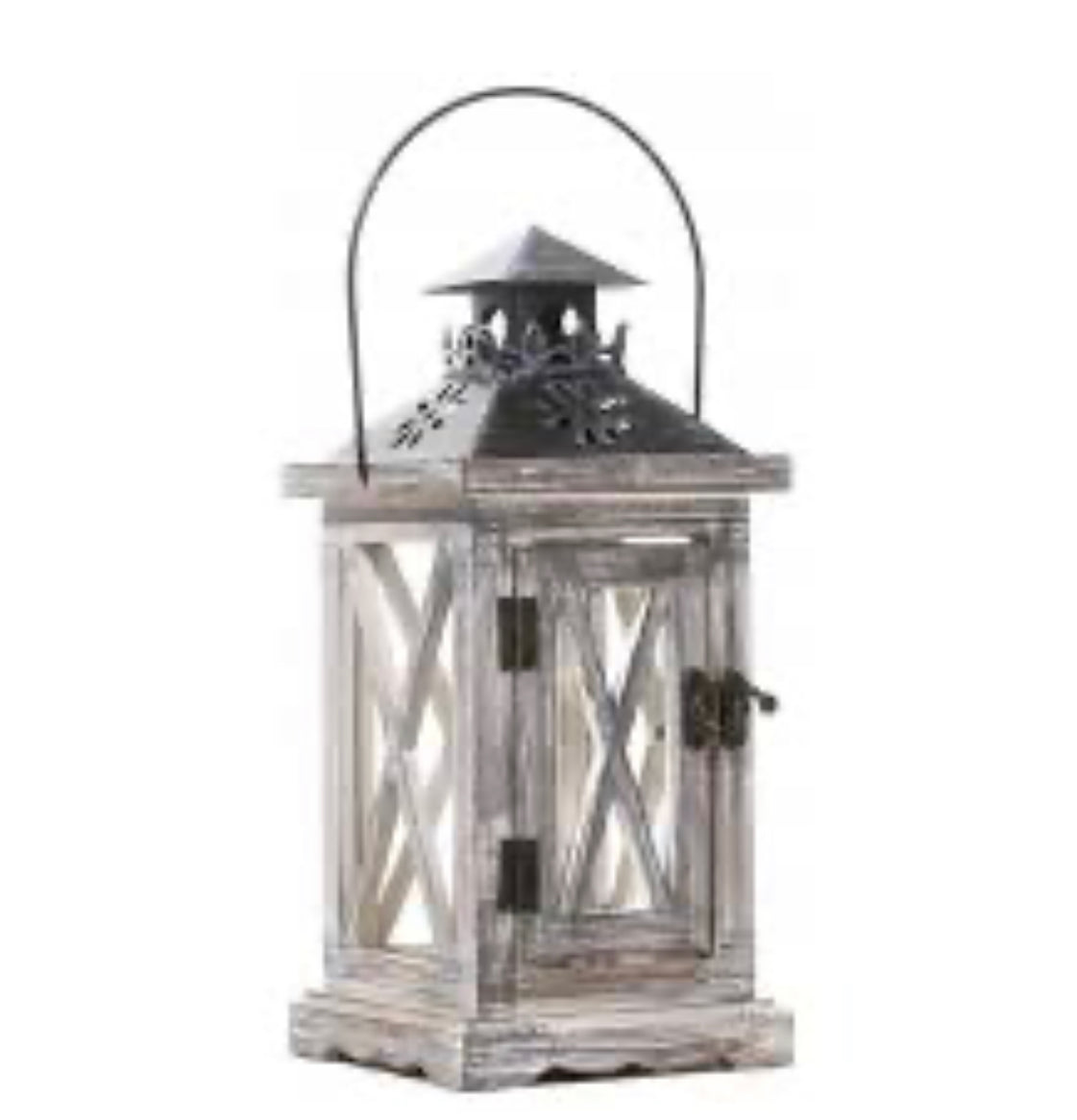 Wooden Lantern- White