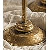 French Golden Brass Candlestick: Large