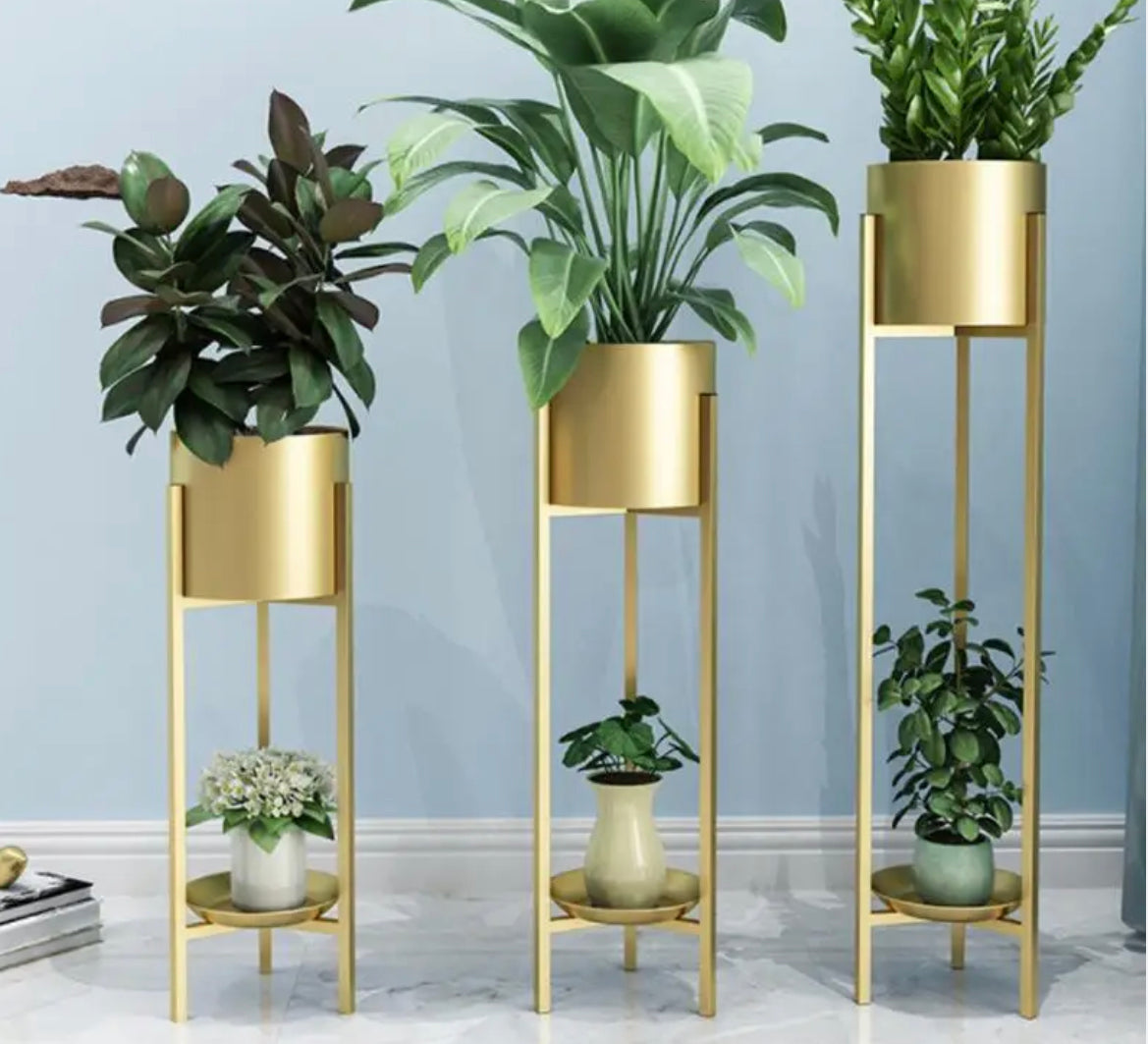 Plant Stand Brass-Medium