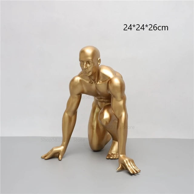 Athlete Sculpture GOLDEN and BLACK