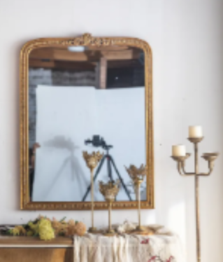 Nordic Gold Arched Wall Mirror