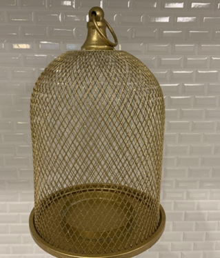 European Golden Mesh Candle Holder