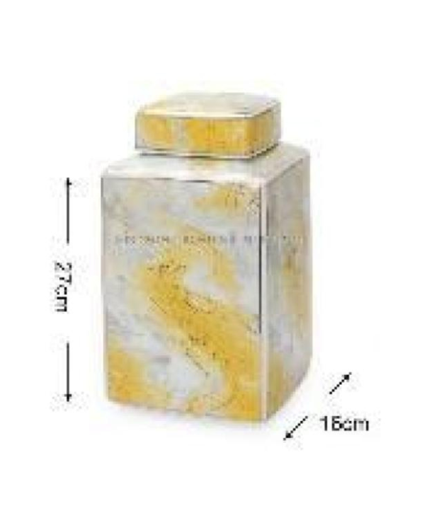 Yellow Ceramic Jar: Small