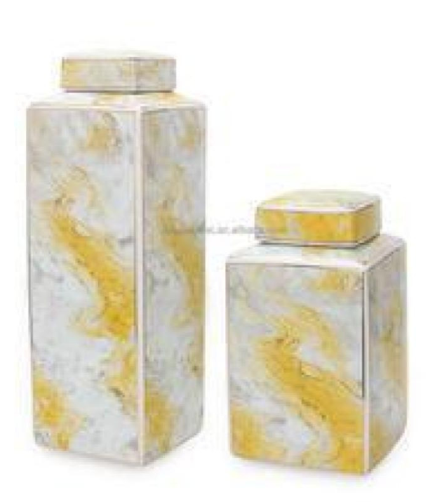 Yellow Ceramic Jar: Small