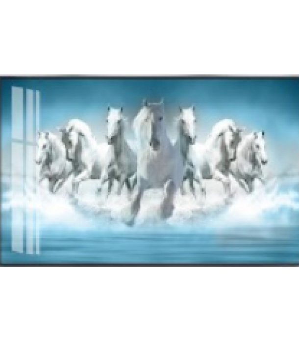 Porcelain 7 Horses Painting