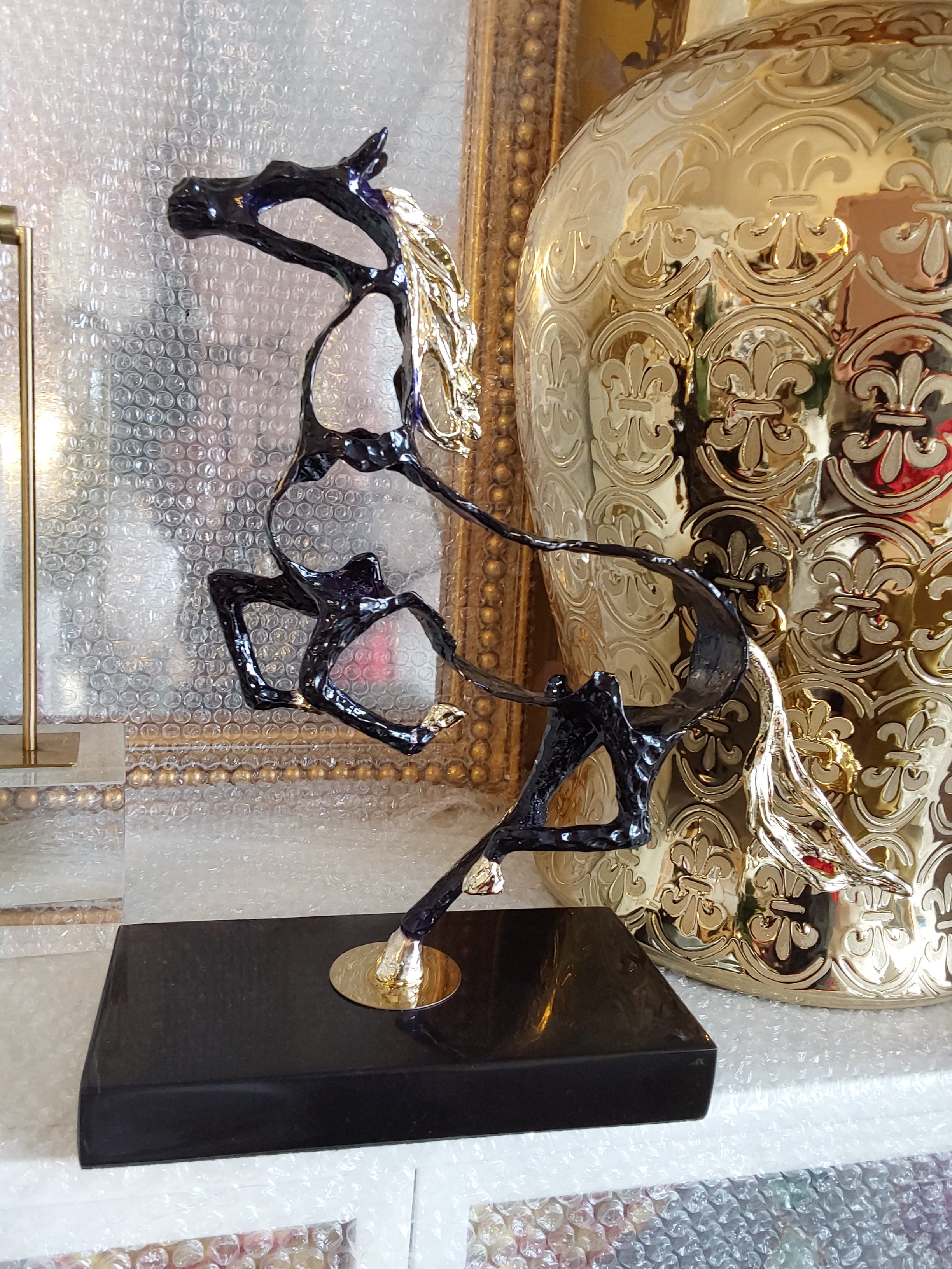 Horse on Black Base Trophy