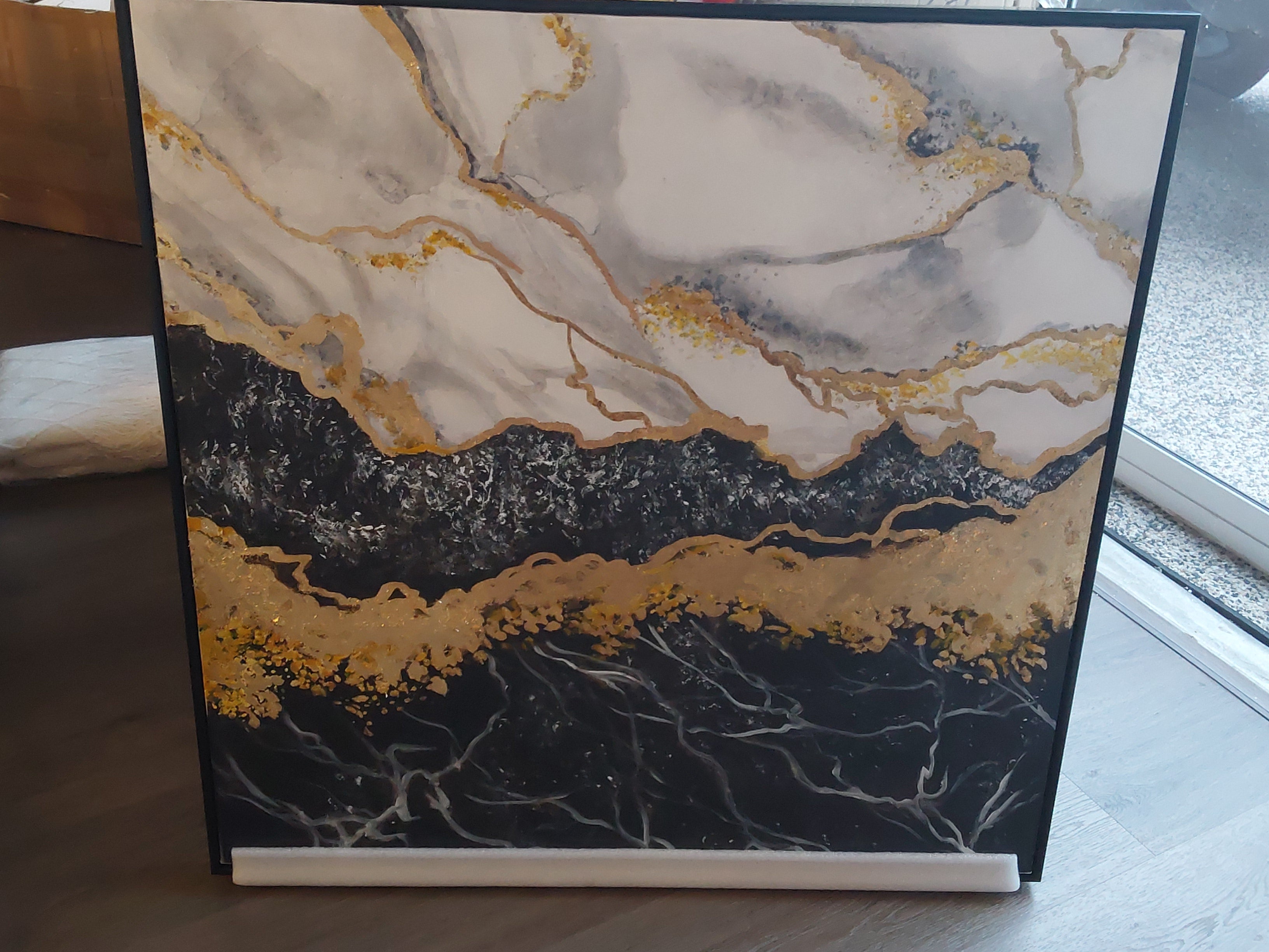 Black and Gold Foil Painting