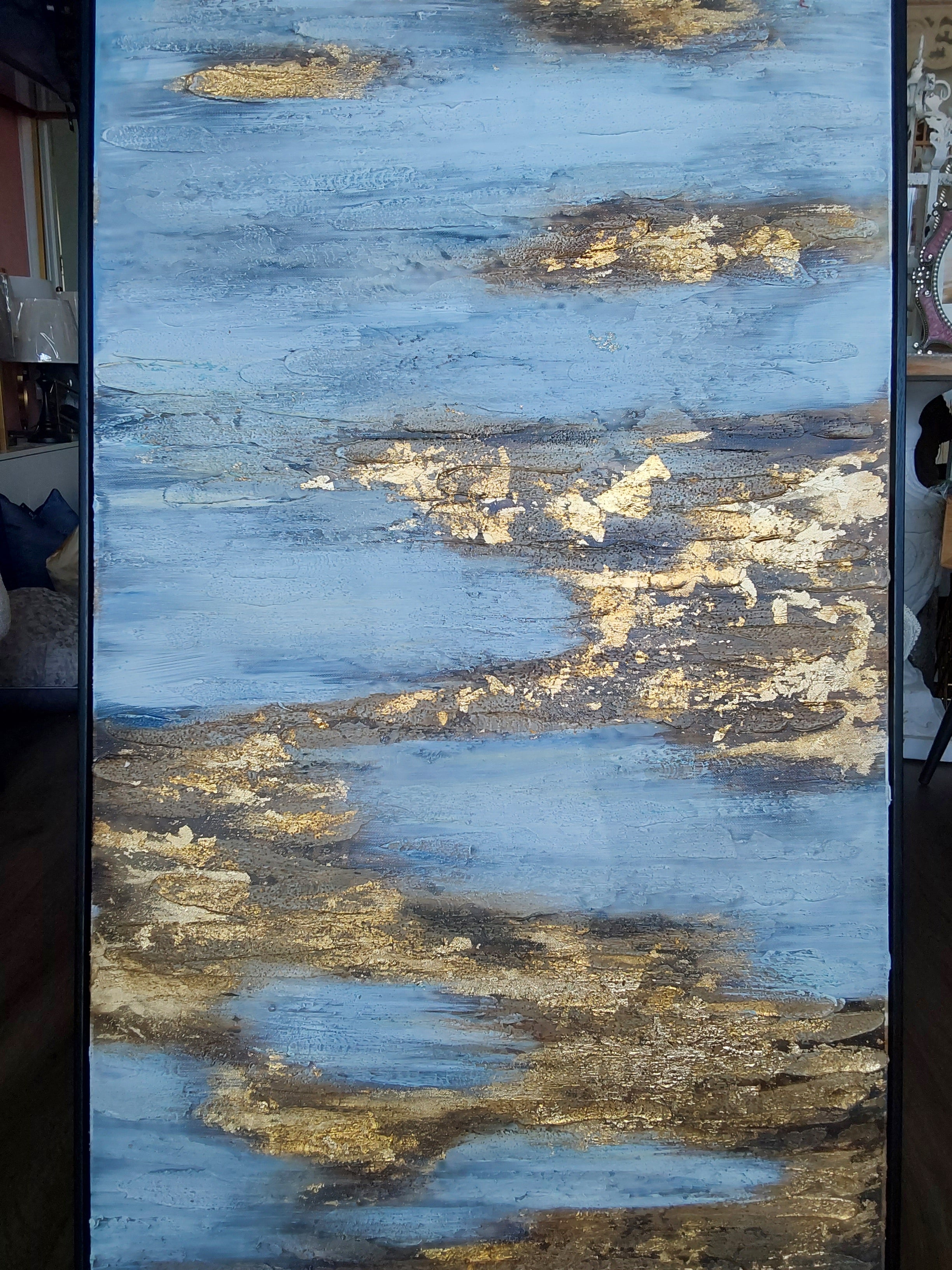 Gold dunes Abstract Painting