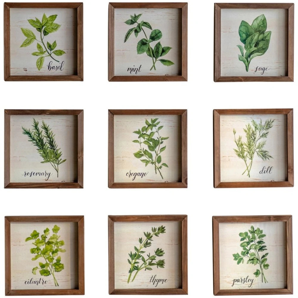 Set of 9 Herb Frames