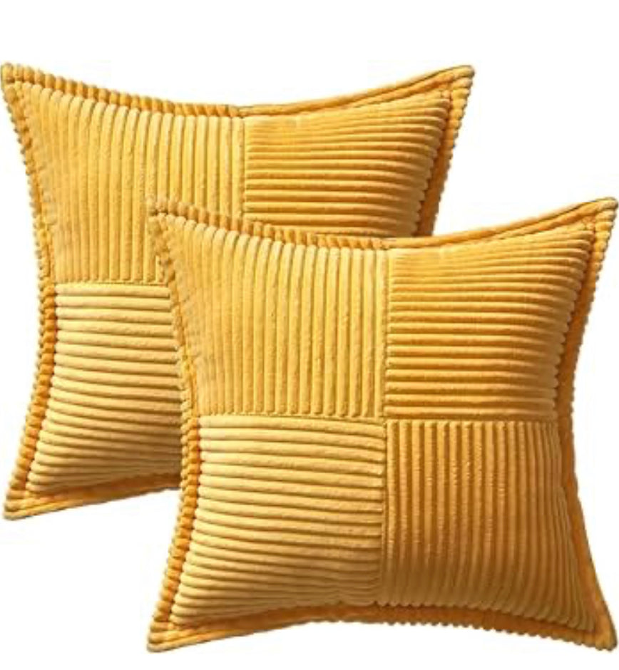 Flanged Corduroy Cushion Pattern III- Different Colours