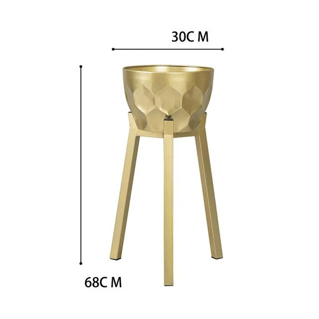 Pattern Brass Plant Stand- Large