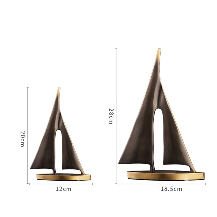 Sailboat Triangle Brass