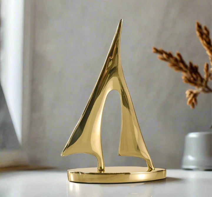 Sailboat Triangle Brass