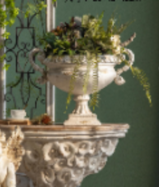 Weathered Urn Pot Planter in White