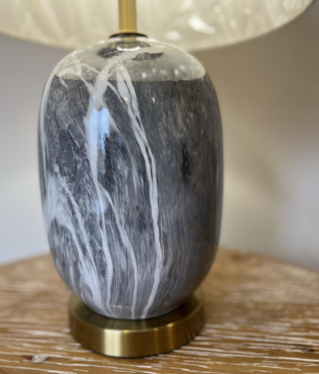 Blue marble table discount lamp