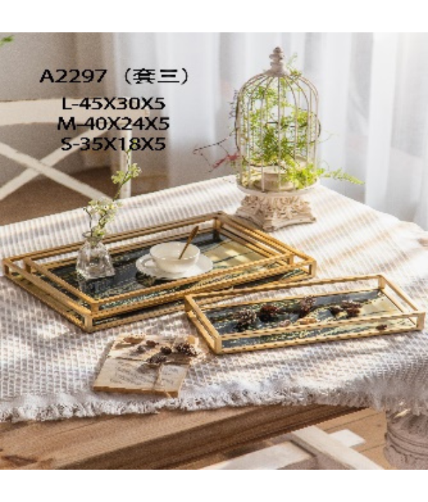 Set of 3 Metal Trays