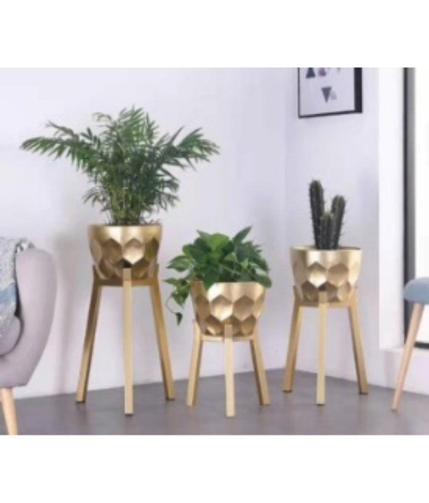 Pattern Brass Plant Stand- Small