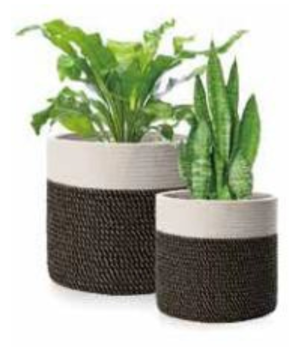 White and Black Basket