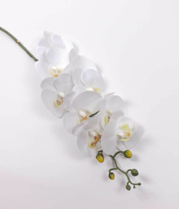 Real Look 9 Heads Orchids-White