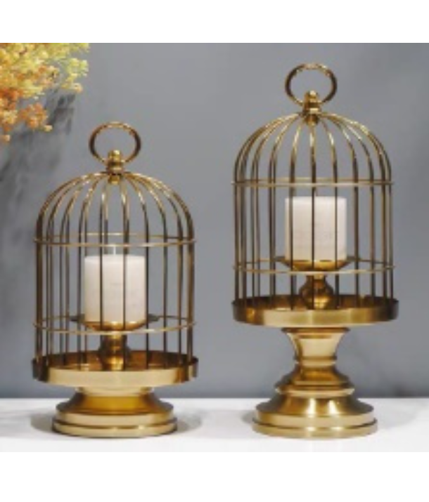 Brass Caged Candle 
Holder: Small
