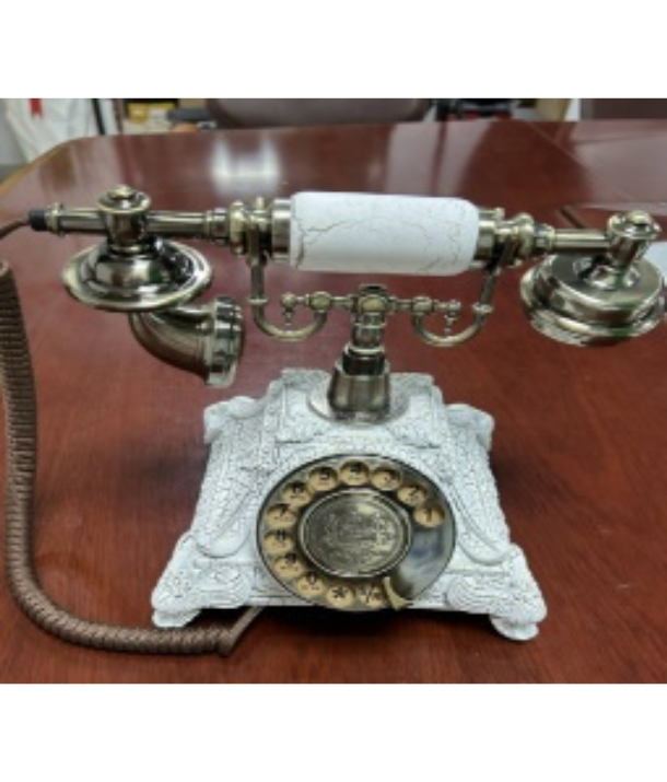 White Marble Antique Retro 
Rotary Handset
