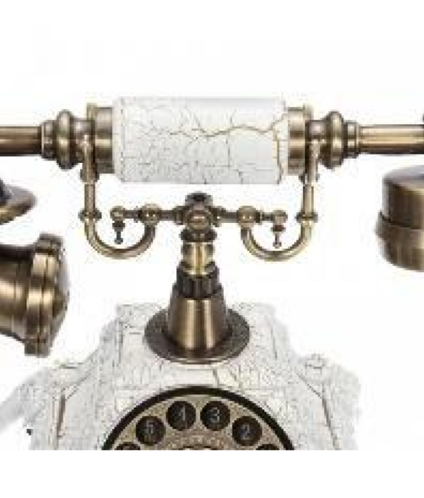 White Marble Antique Retro 
Rotary Handset