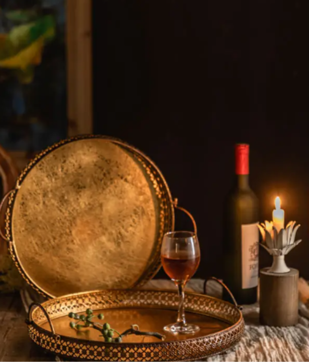 Metal Round Decorative Trays
