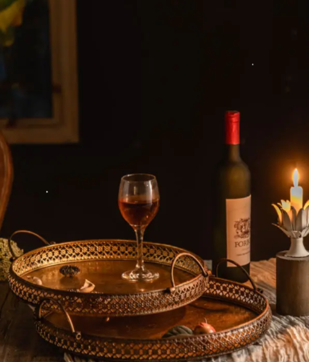 Metal Round Decorative Trays