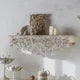 French Country Floating 
White Carved Decor Shelf